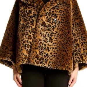 Size small Free People Leopard Faux Fur Jacket